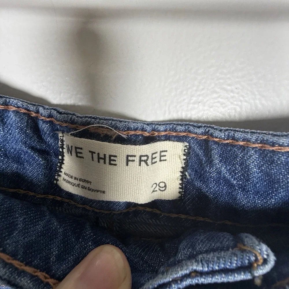 Free People X We The Free Palmer Cuffed Jeans Size 29 In Tunnel Vision NWOT